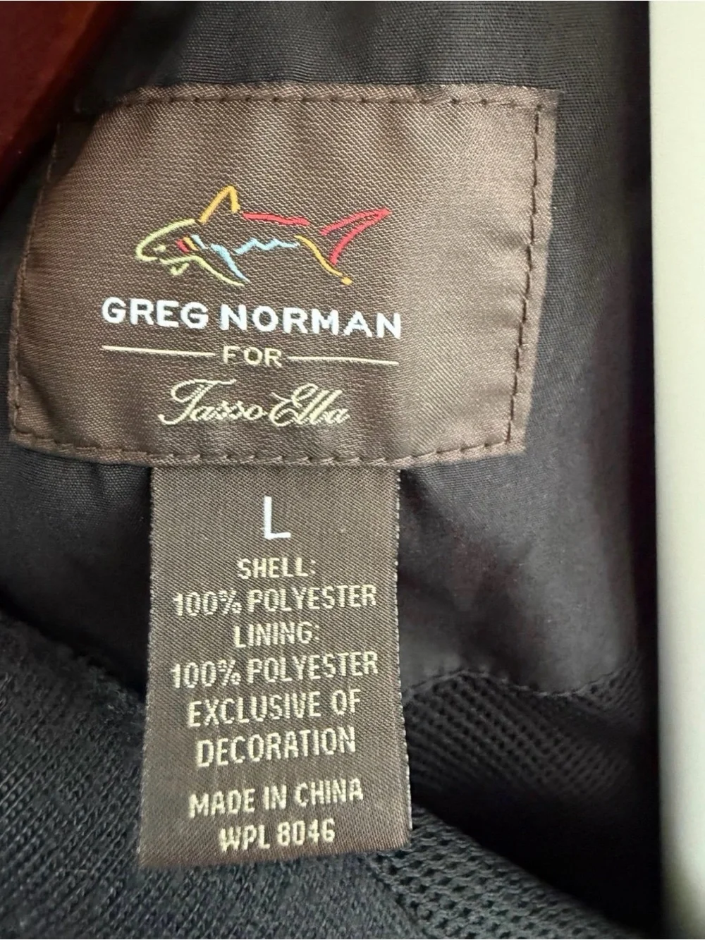Greg Norman Black 1/4 Zip Windbreaker Men’s Large Shark Logo Golf Performance